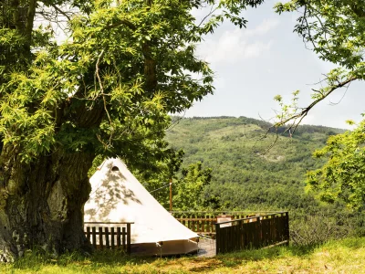 bio farm Glamping tent in Santa Fiora - bio farm