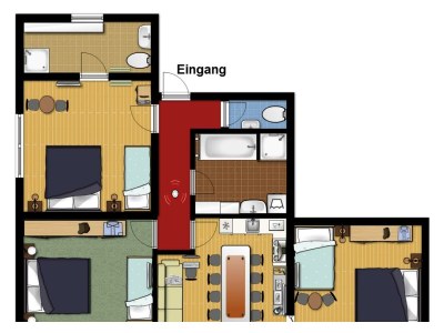 Apartment App. 3  95m² 5-10 Pers 3 SCHLAFRÄUME U. WOHNKÜCHE - Features photo 39