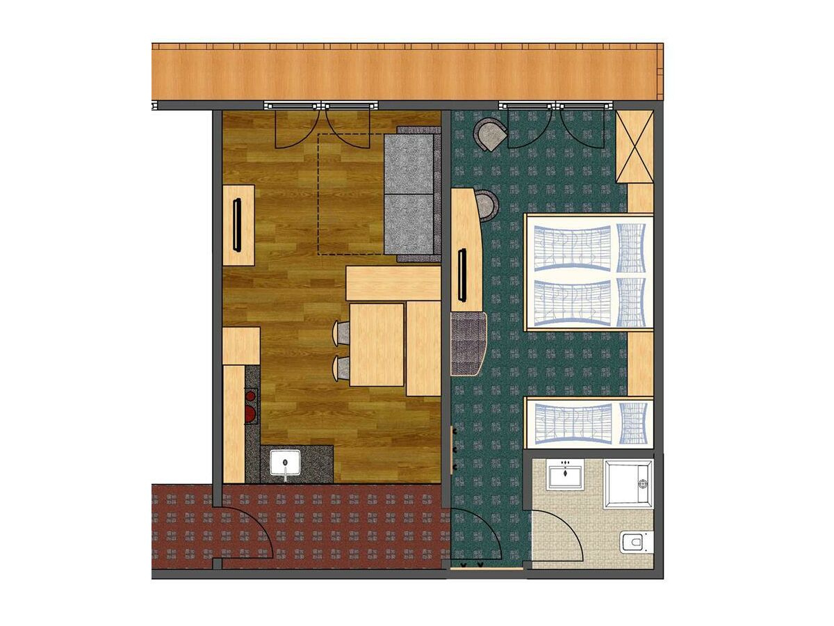Apartment Appartement/Fewo, Dusche, WC, 1 Schlafraum 45m² - Outdoor photo 3