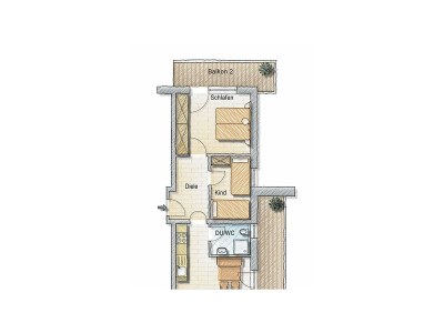 Apartment 3-Raum Appartement mit 2 Balkonen Nr. 10 - Features photo 84