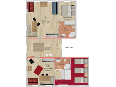 Apartment Bergschaf I in Holzgau - Apartment