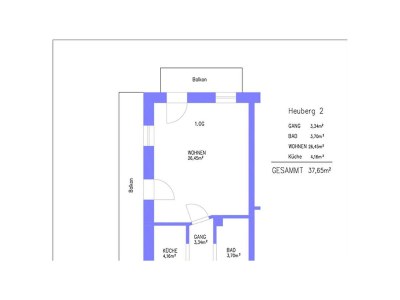 Apartment App."Heuberg 2" /Wohn-Schlafraum/DU,WC,Bal - Features photo 11