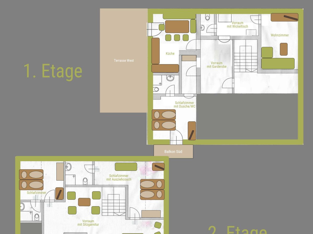 Apartment Fewo A (1-8 Personen/4SZ)