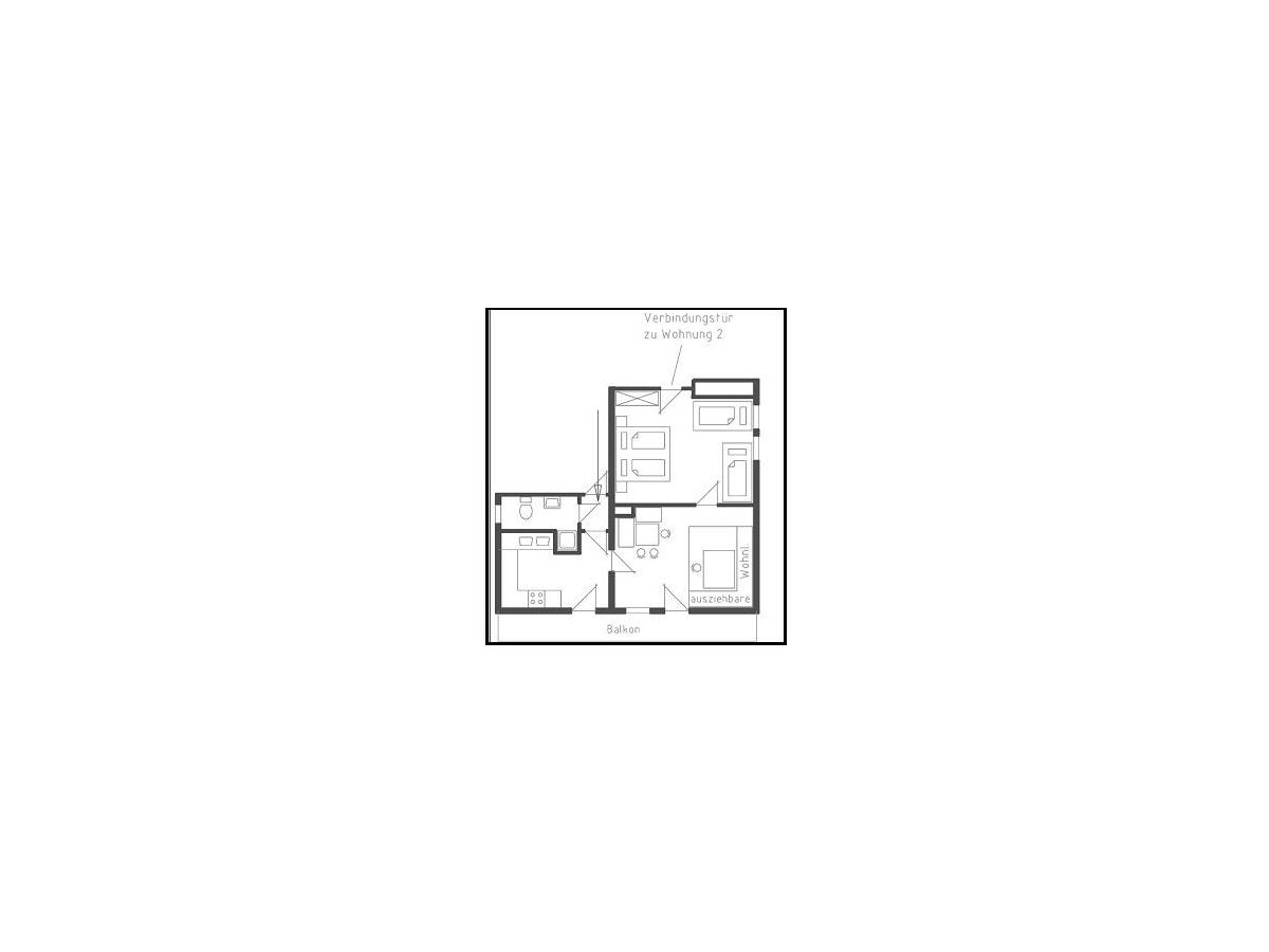 Apartment Apartment/1 Schlafraum/Dusche, WC; 3 - Features photo 5
