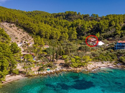 Apartment Two bedroom apartment with terrace and sea view Cove Poplat, Korčula A-20023-b - Outdoor photo 5