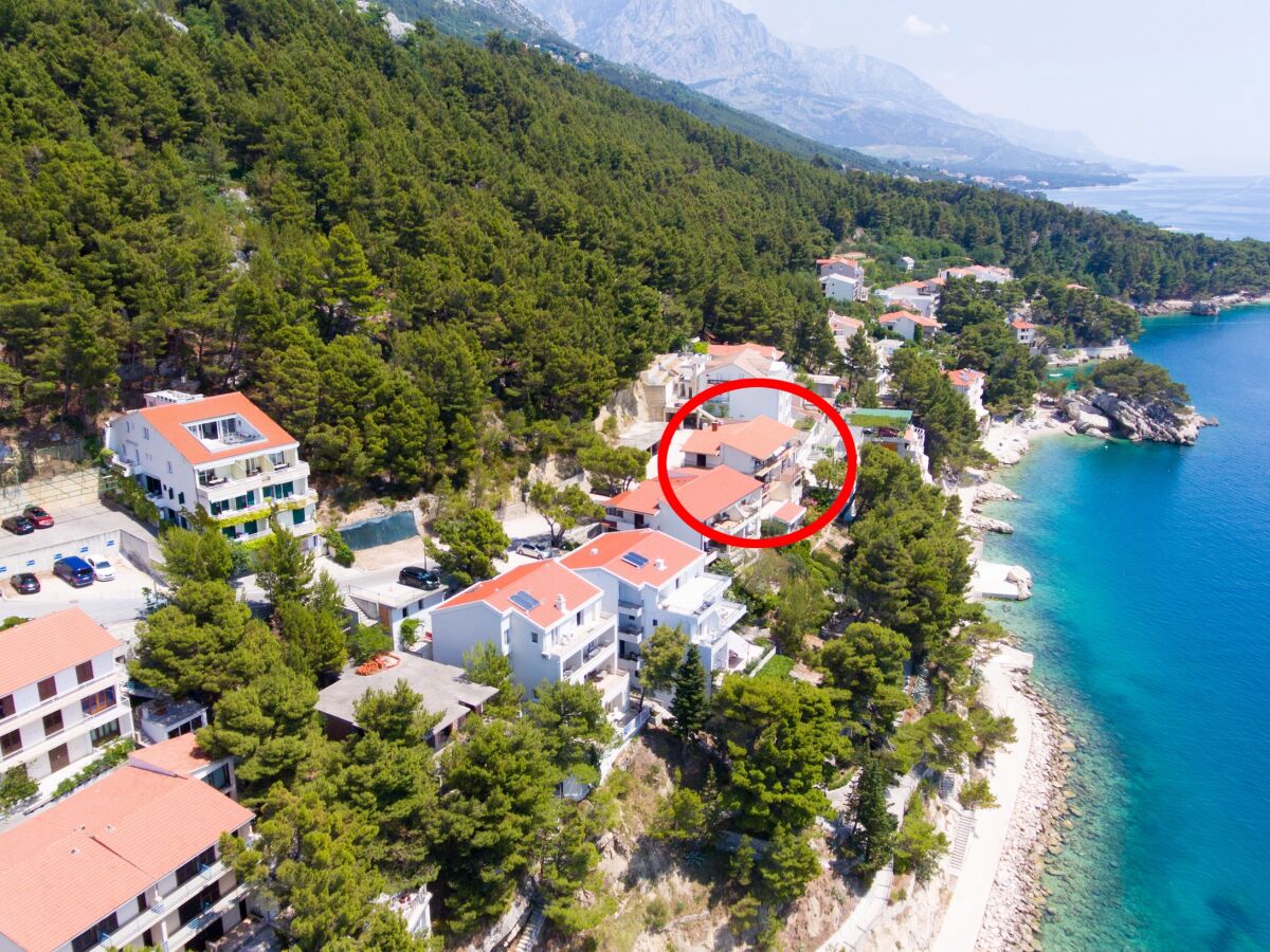 Apartment Studio flat with balcony and sea view Brela, Makarska AS-20075-a - Outdoor photo 2