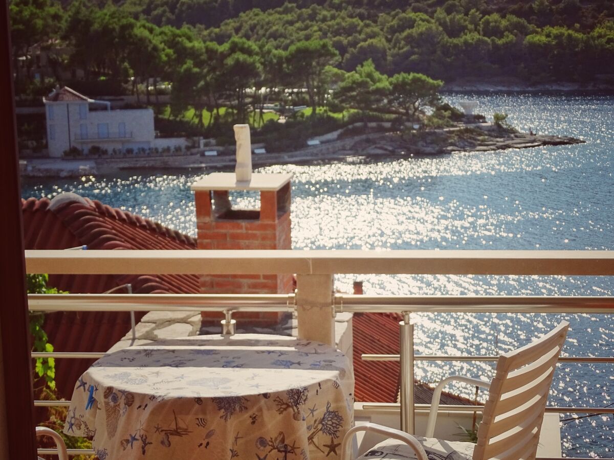 Apartment One bedroom apartment with balcony and sea view Povlja, Brač A-14399-d