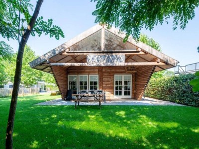Holiday park Spacious wooden chalet with covered terrace - Holiday park