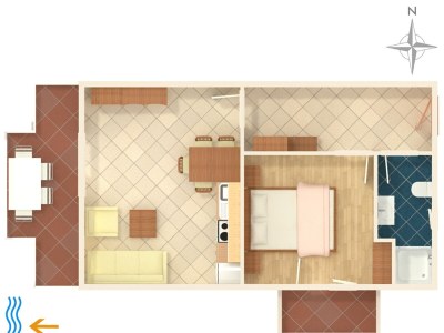 Apartment One bedroom apartment with terrace and sea view Crikvenica A-2360-b - Outdoor photo 32